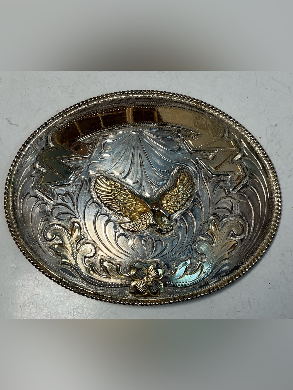✨ Bold Southwestern Handcrafted Alpaca Silver Belt Buckle – Made in Mexico 🇲🇽
